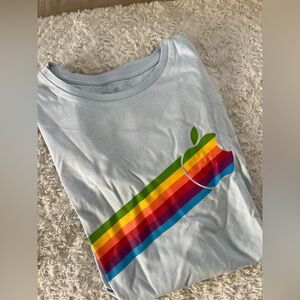 NWT Apple Brand Rainbow Stripe T-Shirt